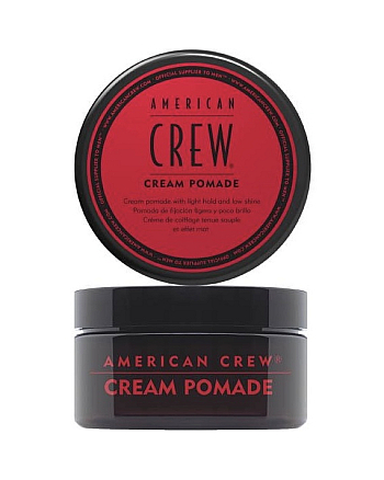 American Crew Cream Pomade - Крем-помада с легкой фиксацией и низким уровнем блеска 85 гр - hairs-russia.ru